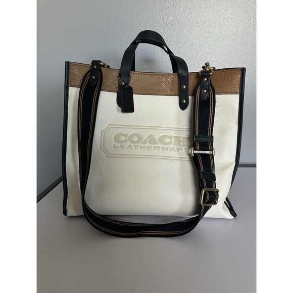 Coach Leatherware Colorblock Tote Double Top Handles/Crossbody Strap H2039-C0774 - Picture 1 of 15